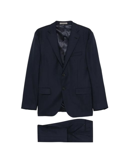 Corneliani Blue Solid Two-Piece Formal Suit for men