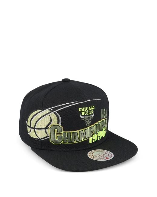 Mitchell & Ness Black Chicago Bulls 1996 Nba Finals Champions Cap for men