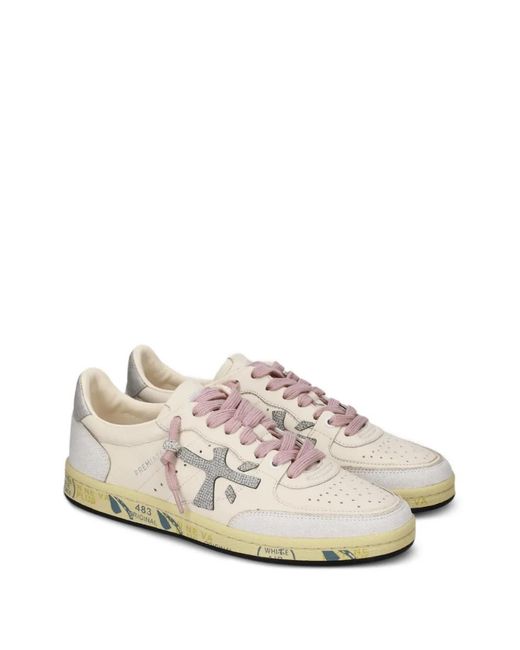 Premiata White Bskt Clayd 8467 Sneakers