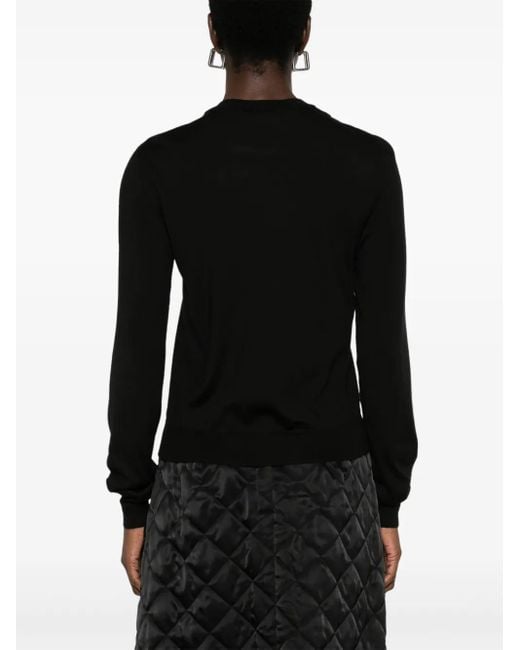 Moschino Black Fine-Knit Sweater