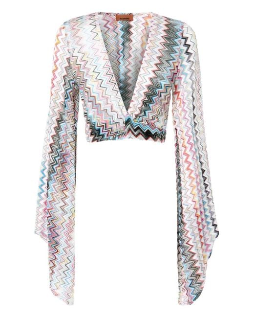 Top con motivo en zigzag Missoni de color White