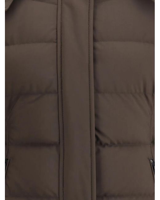 Moose Knuckles Brown Betta Hooded Quilted Jacket