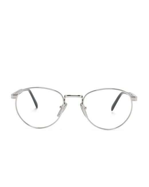 Prada Metallic Round-Frame Glasses for men
