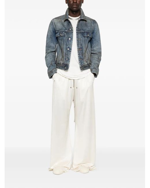 Rick Owens Blue Veste À Boutonnière for men