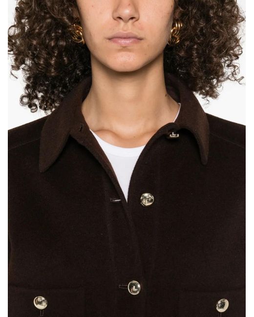 Chaqueta bómber con cierre de botón Maje de color Black