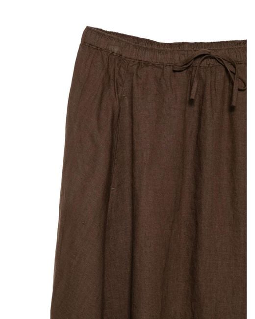 Closed Brown Drawstring Maxi Skirt