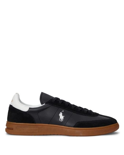 メンズ Polo Ralph Lauren レザースニーカー Black