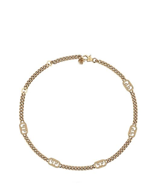 Philipp Plein Metallic Lettering Logo-Chain Necklace
