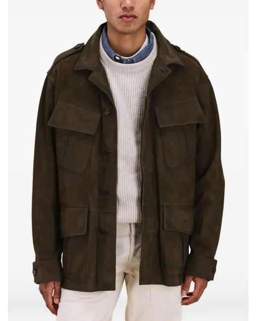 Fortela Brown Julian Suede Jungle Jacket for men