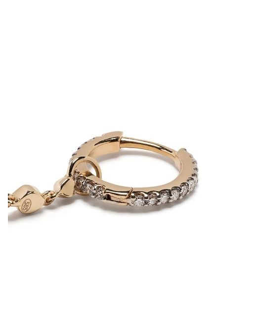 Maria Black White 14Kt Diamond Mademoiselle Huggie Earring