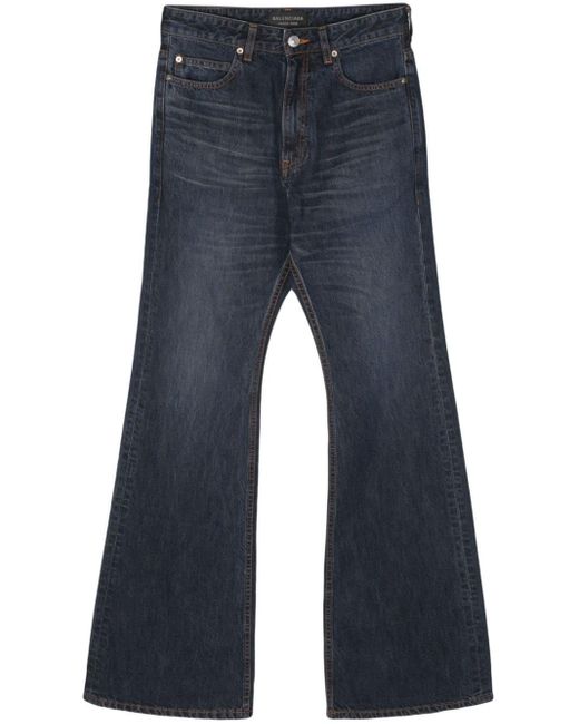 Balenciaga Blue High-waisted Bootcut Jeans
