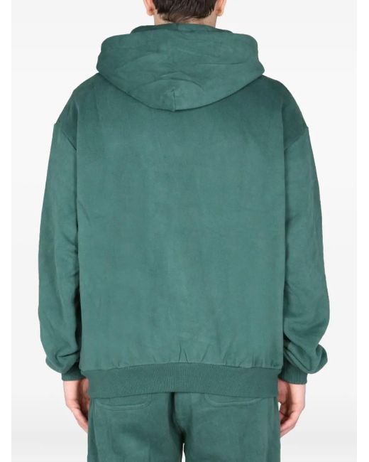 MOUTY Green Logo-Patch Hoodie for men