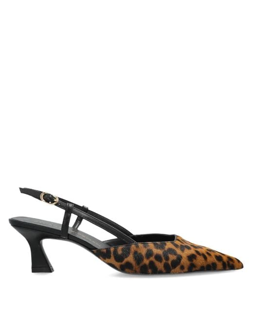 Stuart Weitzman Brown 50Mm Vinnie Slingback Heeled Pumps