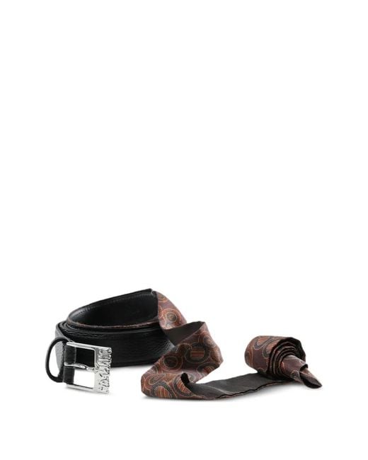 Magliano Black Foulard Leather Belt