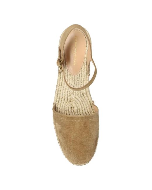 Gianvito Rossi Natural Round-Toe Platform Espadrille