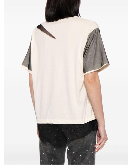 T-shirt en coton à design superposé Undercover en coloris Natural