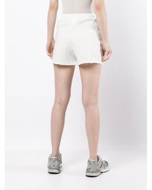 Les Girls, Les Boys White Embroidered-Logo Track Shorts