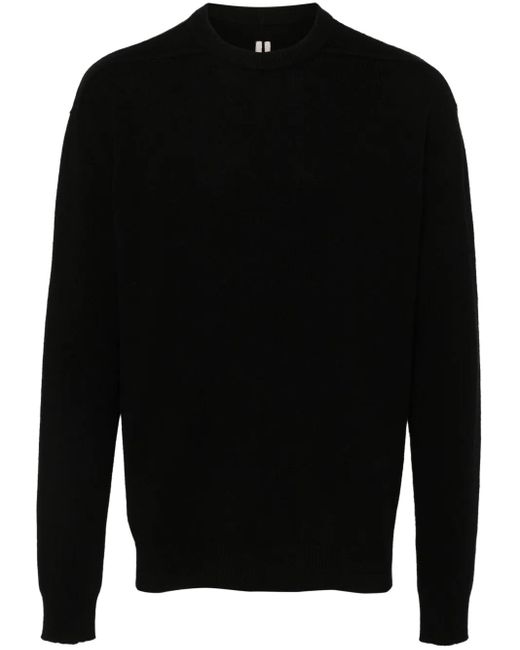 Rick Owens Black Drop-Shoulder Jumper for men