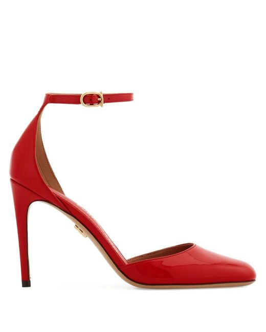 Ferragamo Red 90Mm Patent-Leather Pumps