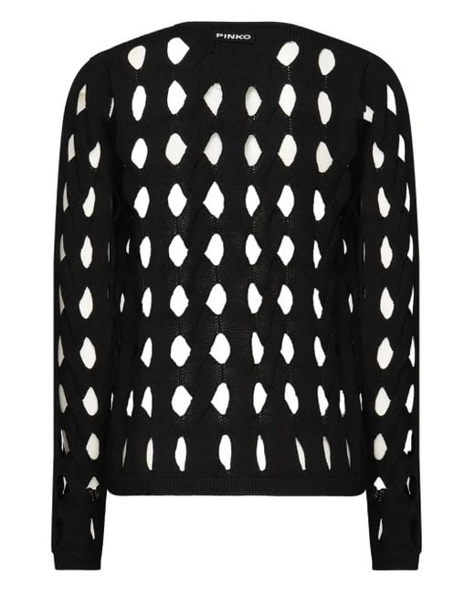 Pinko オープンニット カーディガン Black