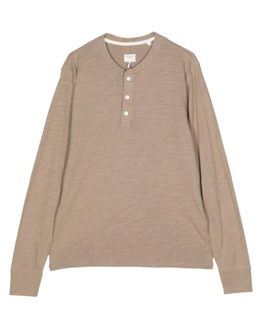 Rag & Bone Natural Henley Cotton T-Shirt for men