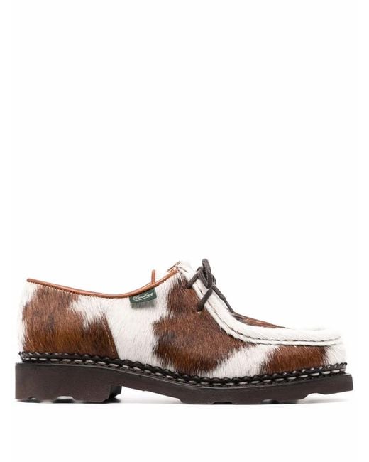 Paraboot Brown Michael Calf Hair Lace-Up Shoes