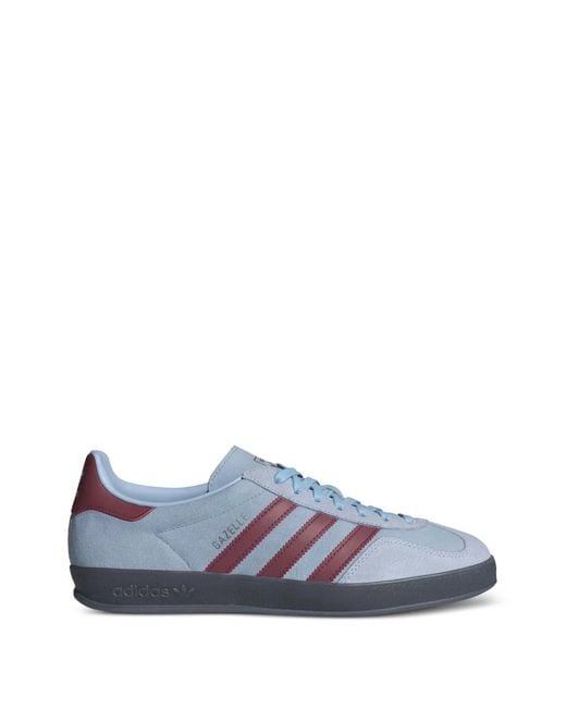 Adidas Blue Gazelle Indoor Logo-Detail Sneakers for men