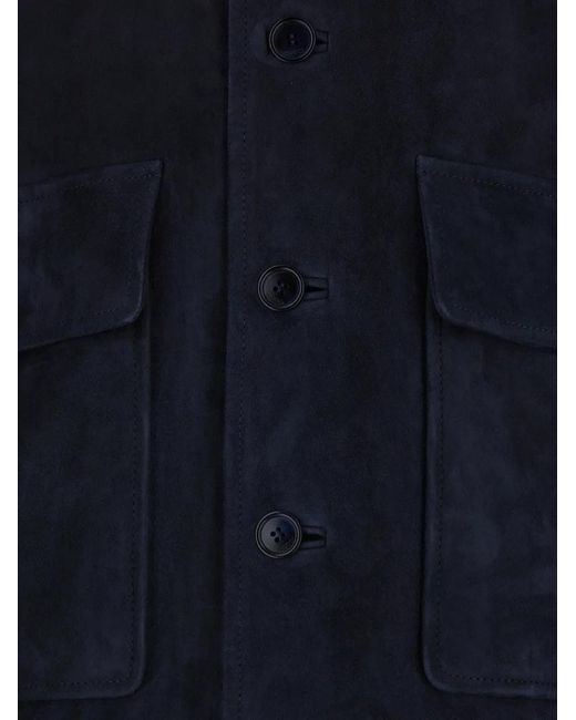 Gucci Blue Suede Bomber Jacket for men