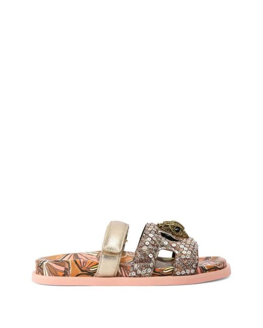 Kurt Geiger Multicolor Eagle Sequin Cut-Out Sandals
