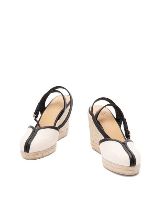 Castaner Metallic Strap Wedge Espadrilles