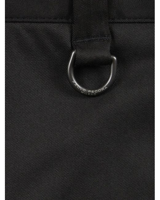 Paolo Pecora Black Loose-Fit Chino Trousers for men