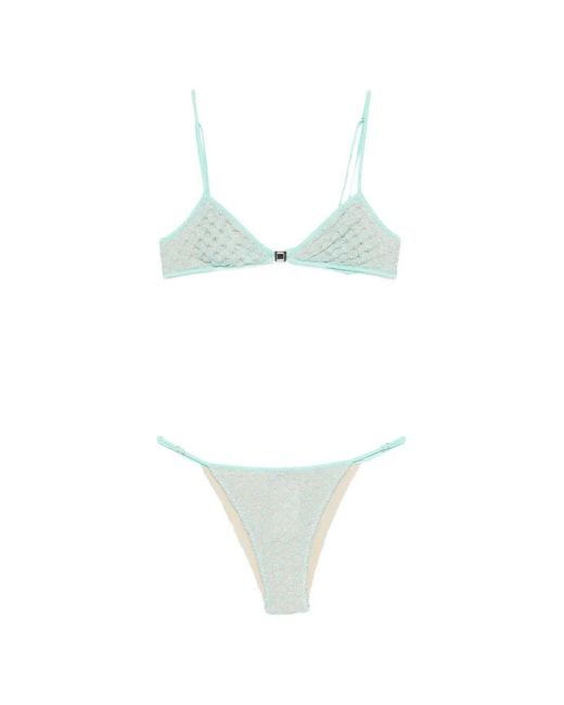 Missoni White Metallic-Effect Bikini