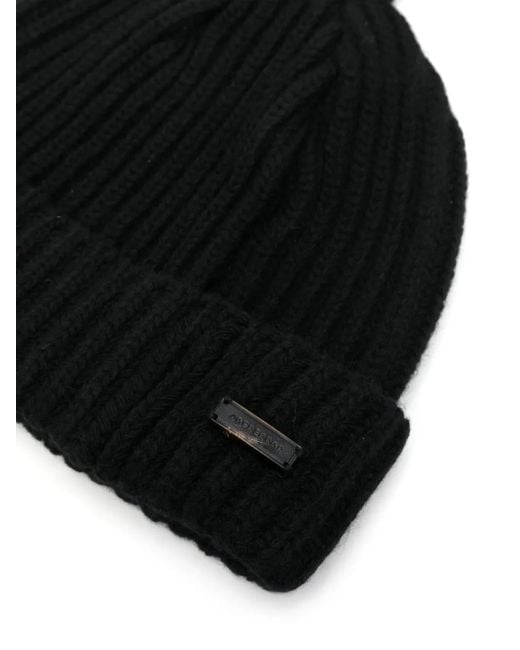 Adererror Black Raga Ribbed Beanie for men
