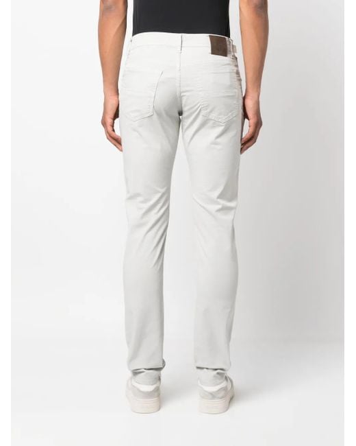 Corneliani White Low-Rise Skinny Trousers for men