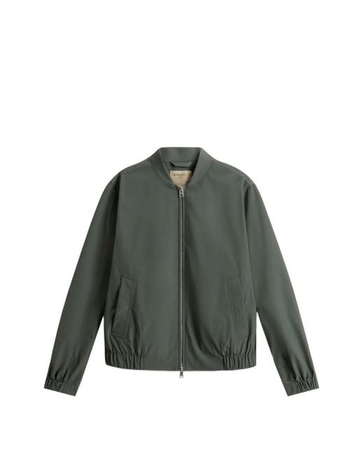 Woolrich Green Summer Bomber Jacket