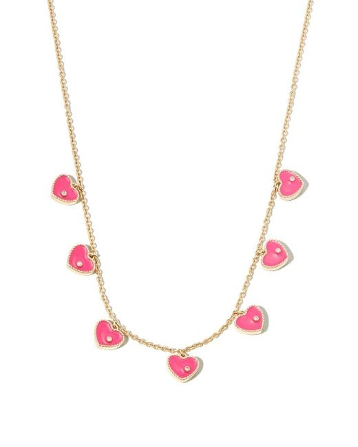 Yvonne Léon Pink 9Kt Enamel And Diamond Necklace