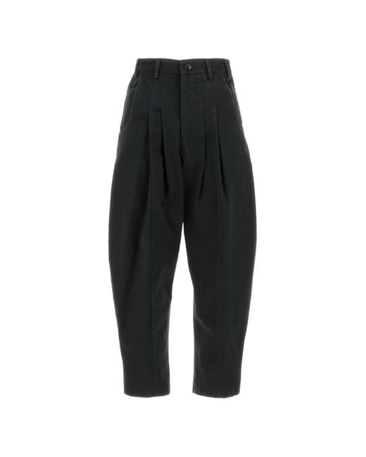 PT Torino Black Pleated Tapered Jeans