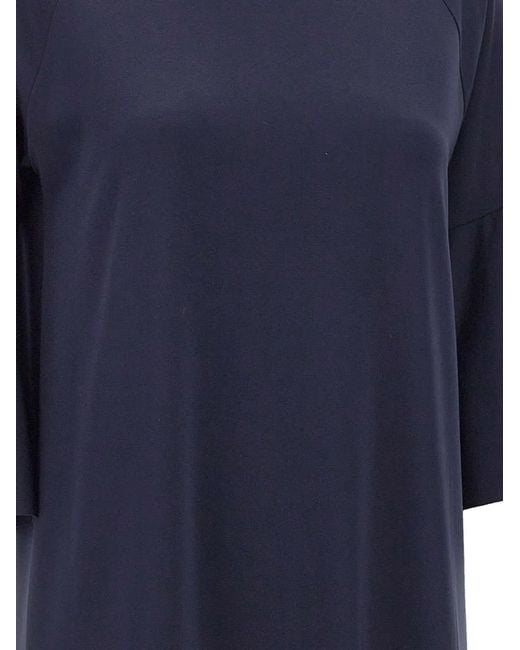 Kaos Blue Raglan-Sleeves Ruffle Dress