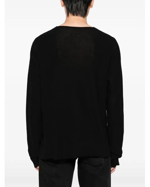 Ma+ Black Serialized Loose Fit T-Shirt for men