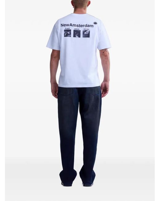 New Amsterdam White Photo-Print T-Shirt for men