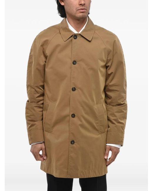 Corneliani Natural Raglan-Sleeve Button-Up Coat for men