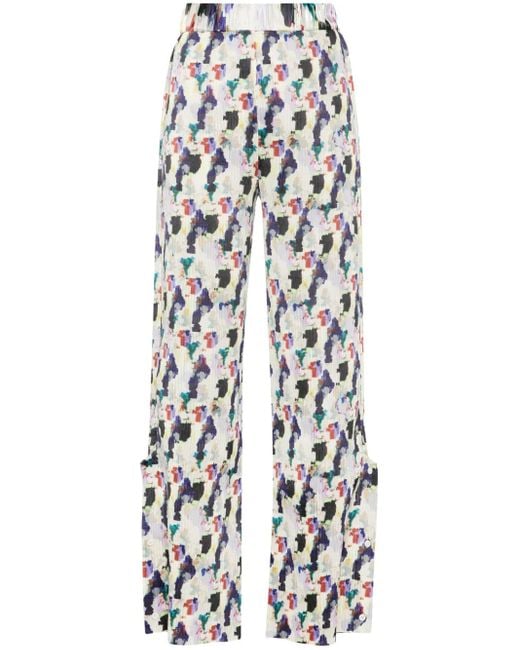 Henrik Vibskov White Remember Plissé Trousers