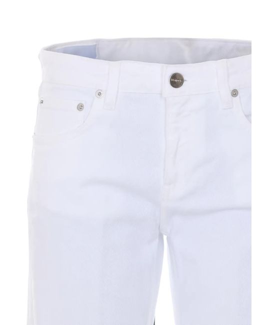 Dondup White Cuffed Coco Jeans