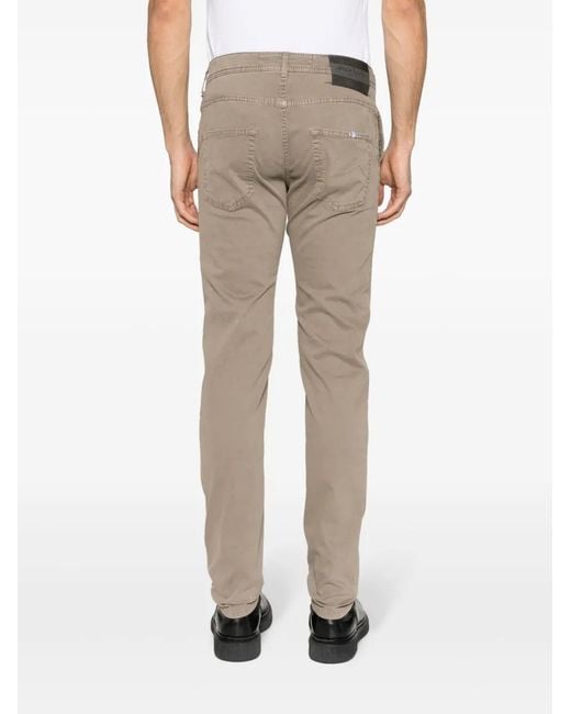 Jacob Cohen Gray Mid-Rise Straight-Leg Slim-Fit Trousers for men