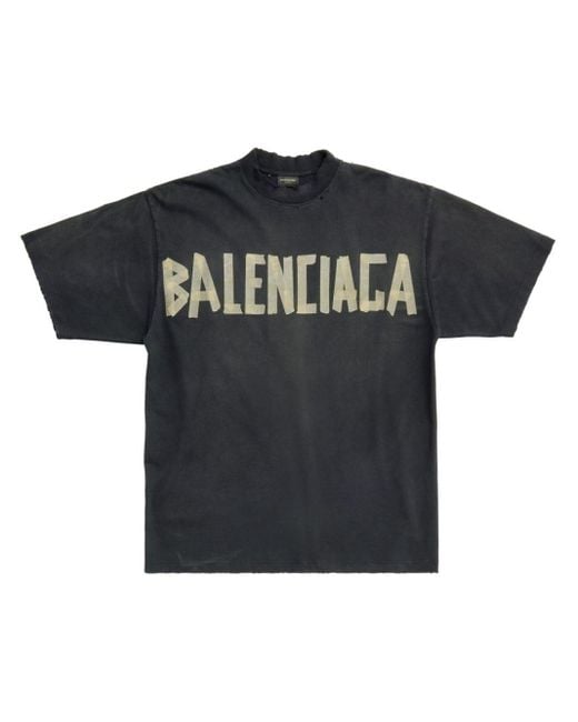 Camiseta Tape Type Balenciaga de hombre de color Black