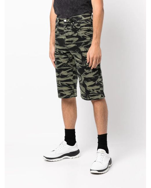 Alexander Wang Green Camouflage Knee-Length Shorts