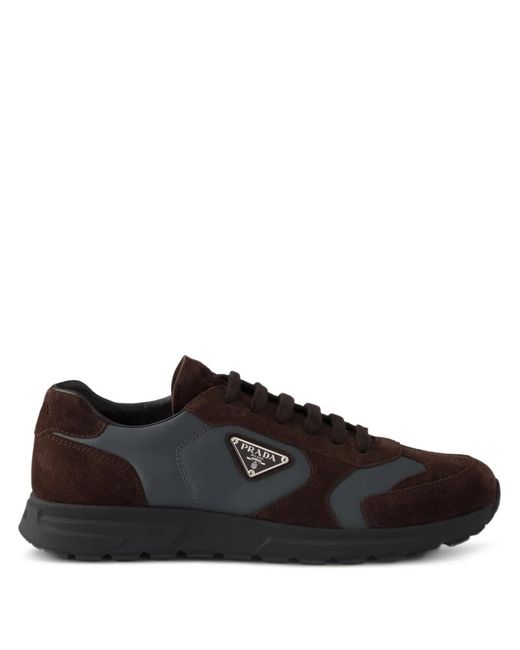 Prada Sneakers Mit Triangel-Logo in Black für Herren