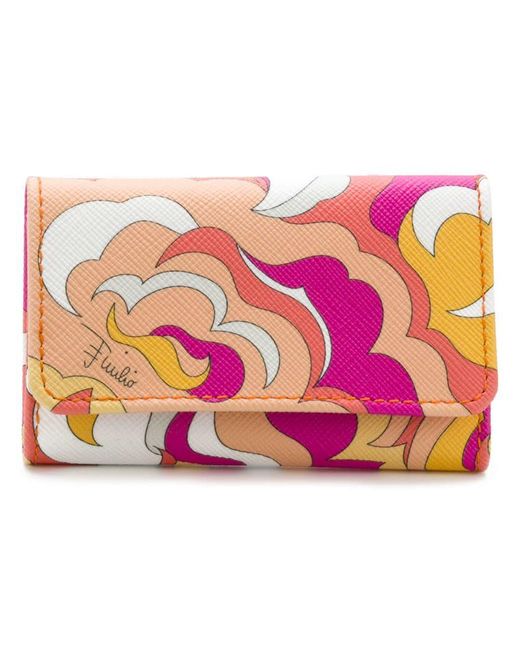 Emilio Pucci Printed Key Holder in Yellow | Lyst