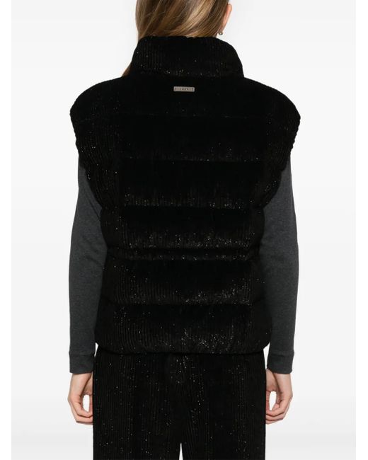 Peserico Black Corduroy Gilet