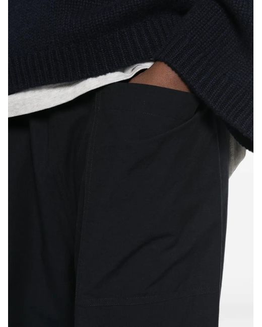 Sofie D'Hoore Black Paz Elasticated-Waistband Straight-Leg Trousers